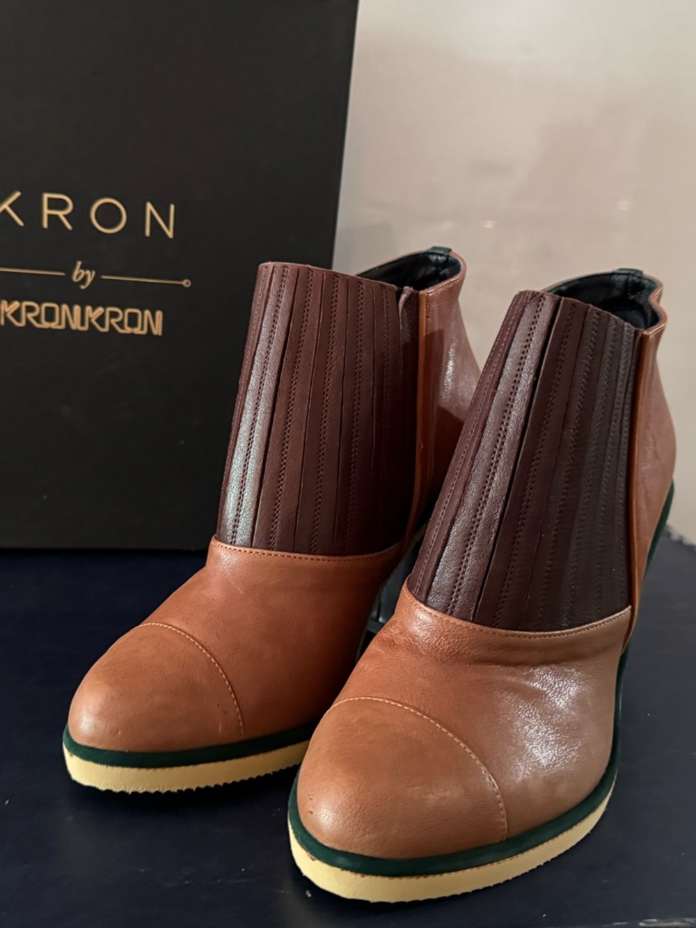Leather Kron By Kronkron Brown boots - Picture 6 of 7